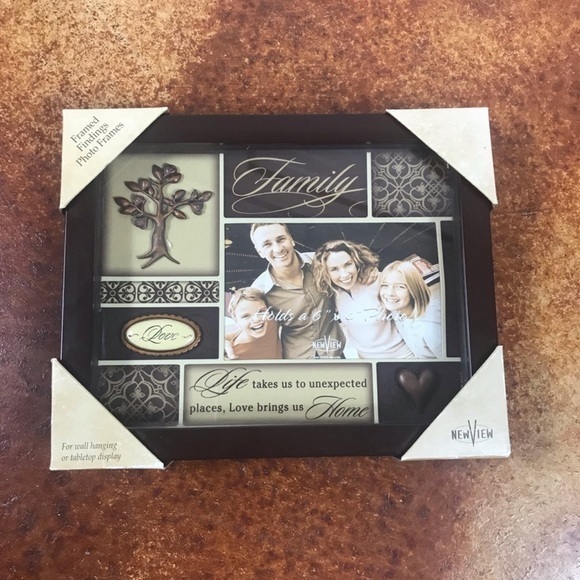 New View framed‎ findings 6X4 dark espresso brown family picture frame New - Picture 4 of 4